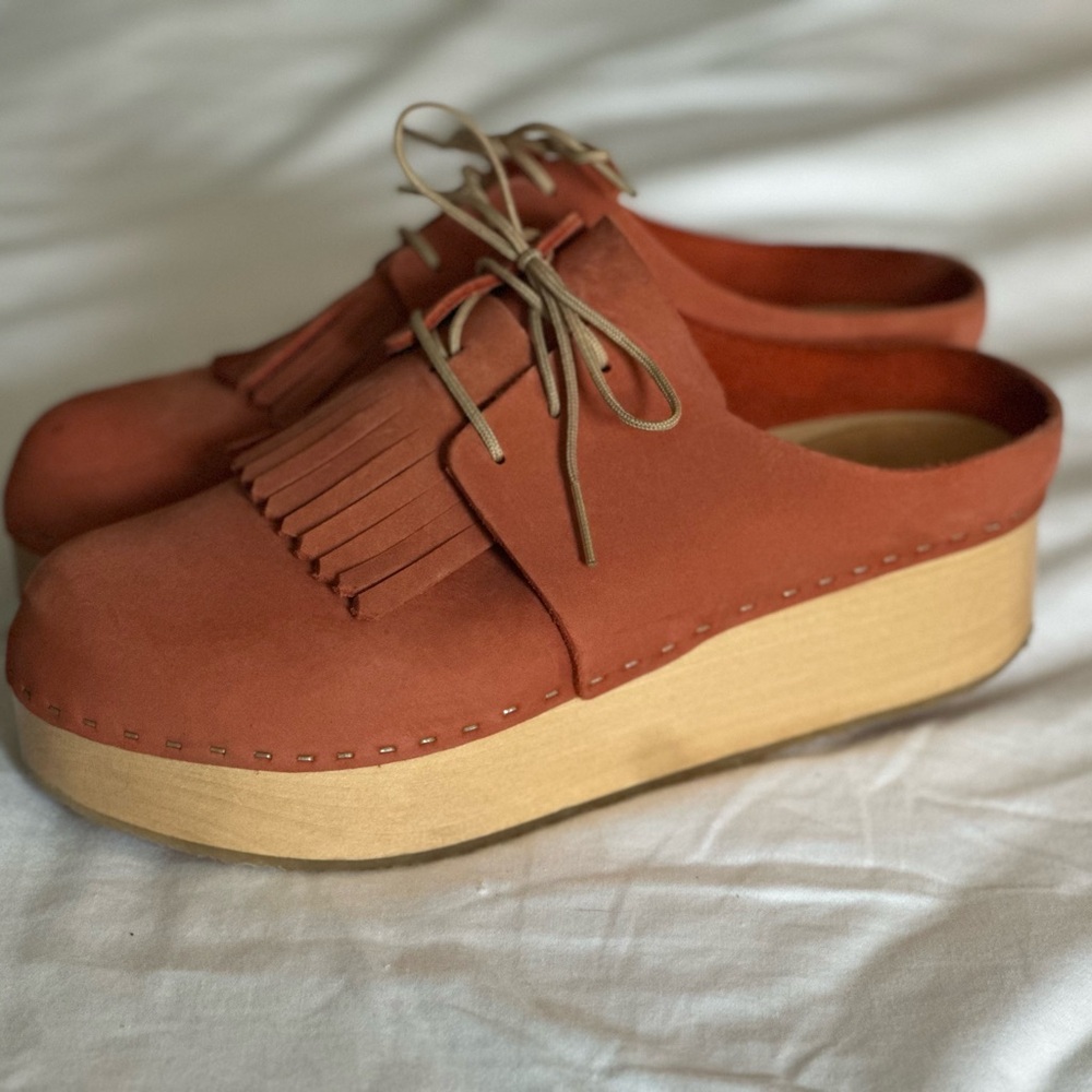 Bryr Zoe clogs with kilt 8 in paprika